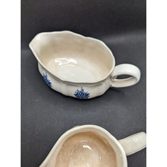 SEARS Mayhill creamer and gravy boat Federalist, Blue Flowers, 9 1/4 i - Picture 4 of 9